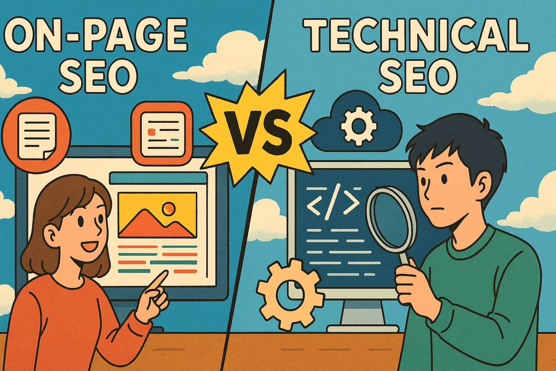 technical seo vs on page seo